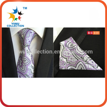 China supplies gift sets woven silk tie hanky cufflinks set