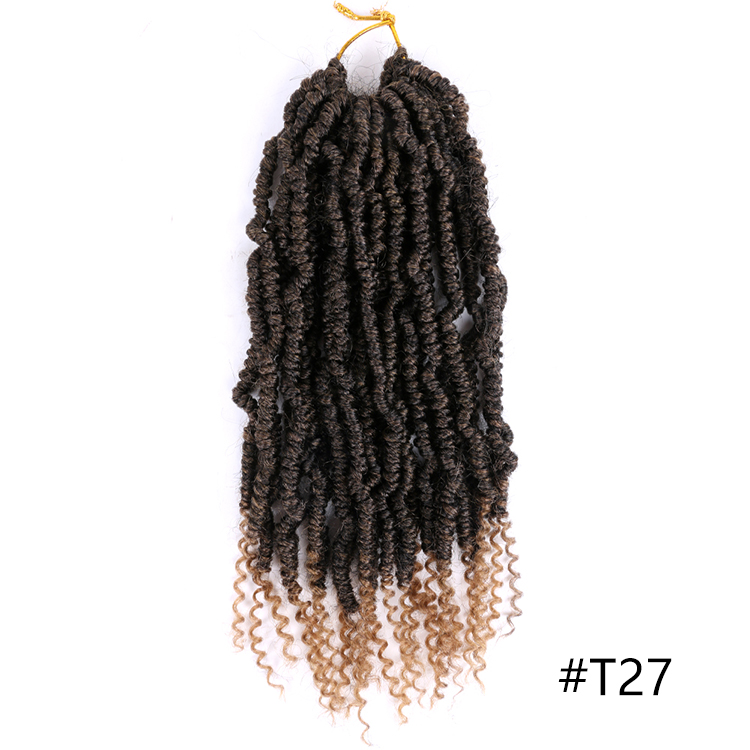 14 Inch Synthetic Kinky Twist Crochet Hair Pre Looped Crochet Braids Pre Twisted Hair Braids Bomb Twist Crochet Hair