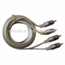popular clear metal head car amplifier RCA cable from china manufacturer