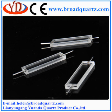 quartz cuvette cell standard cell with lid and with round bottom cuvette