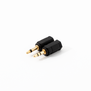 Gold 3.5mm Earphone Headphone Plug to Jack Adapter - Mono/Stereo