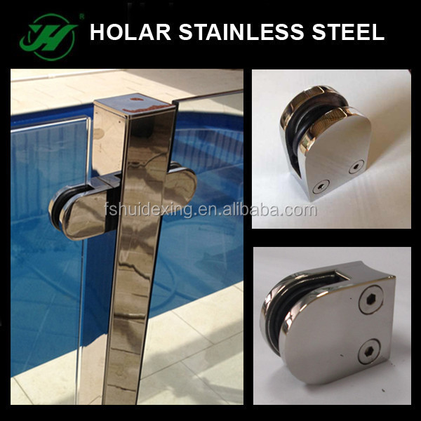 Stainless steel glass clamps for stairs handrail