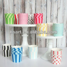 Two-tone colors baking paper cups for cakes