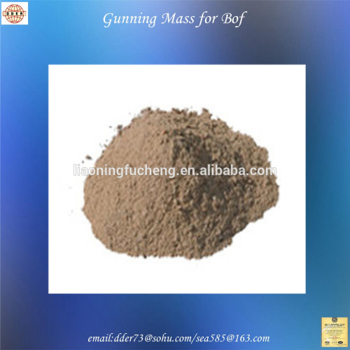 FC magnesia base gunning mixture for the inserting tube of converter