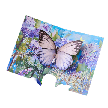 Kawaii Butterfly Window Envelope Greeting and Business Card Set