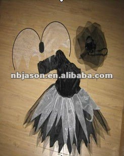 Zombie dress /Zombie girl costumes / Black angel costumes