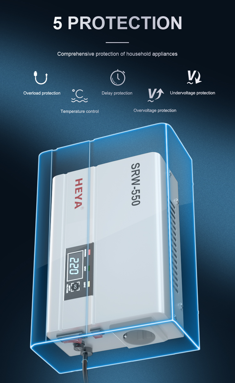 SRW wall mounted relay type AVR SRW 500VA stablizers automatic voltage regulators/stabilizers