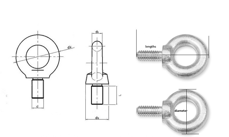 Hot sale Fastener Stainless Steel Ring Bolt Hot Dip Galvanized Iron Eye Bolts And Nut