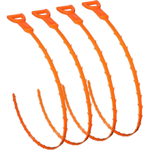 52CM Drain Snake: Easy Cleaning Plastic Orange Drain Cleaner Snake