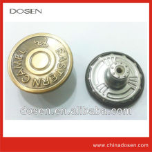 fashion brass metal jeans tack button,Eco-friendly racking real golden metal denim button
