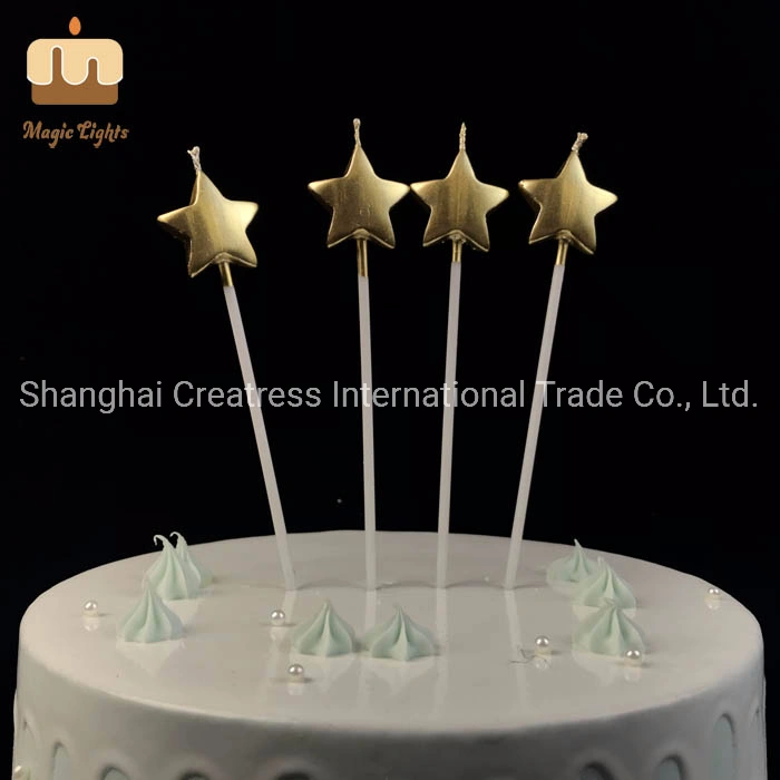 China Gold Star Shaped Birthday Candles Manufacturer