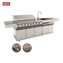High Quality Sink Cabint Outdoor Island BBQ Grill with Rotisserie