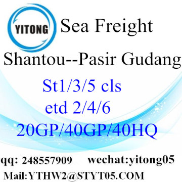 Transporte marítimo de Shantou a Pasir Gudang