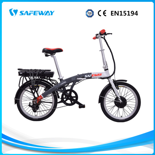 Ön far 250W fırçasız motor katlanır elektrikli bisiklet