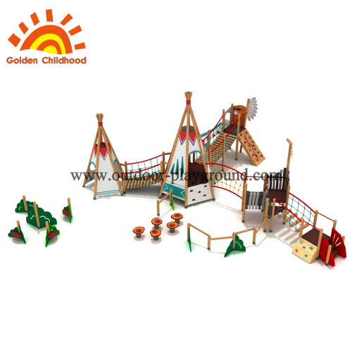 Playground slide and swing set sections