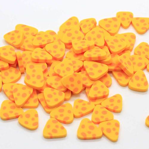 Conception mignonne fromage Mini Triangle couleur jaune Orange joli Nail Art autocollant à ongles argile polymère perle bricolage décor