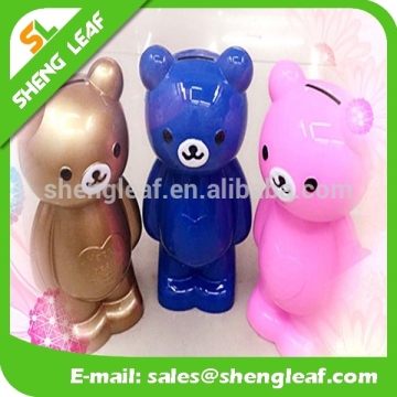 bear shape metal tin money box