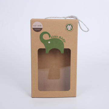 Custom Kraft Paper Box With Window And Handle