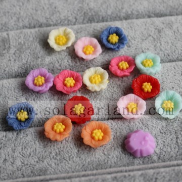 13 MM Resin Poppy Flower Flat Back Flower Beads Geen gat