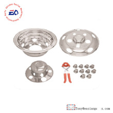 Universal 16 Inch Wheel Cover Repair Kit - Stainless Steel with 5 Handholds Hubcaps
