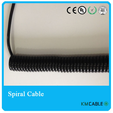 Shanghai produced PU coating spiral elastic cord