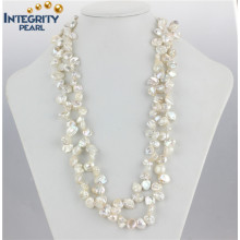 Keshi Pearl Necklace 8-10mm 47 &quot;Keshi Pearl Jewelry Fashion Pearl Necklace
