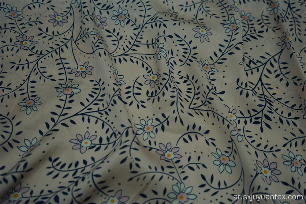 100٪ البوليستر Sea Island Hammer Satin Print Fabric