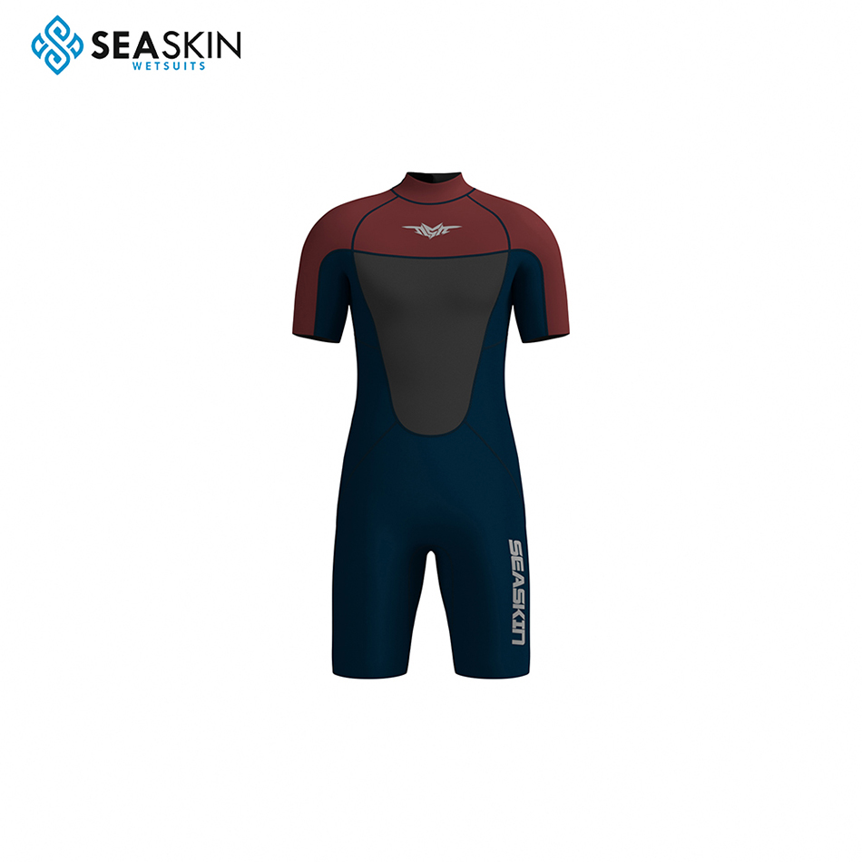 Seaskin Back Zip Shorty Free Diving Wetsuit