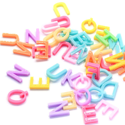 Verschillende letter kralen bedels platte achterkant mini cabochon handgemaakte ambachten decoratie kralen slijm spacer DIY speelgoed decor
