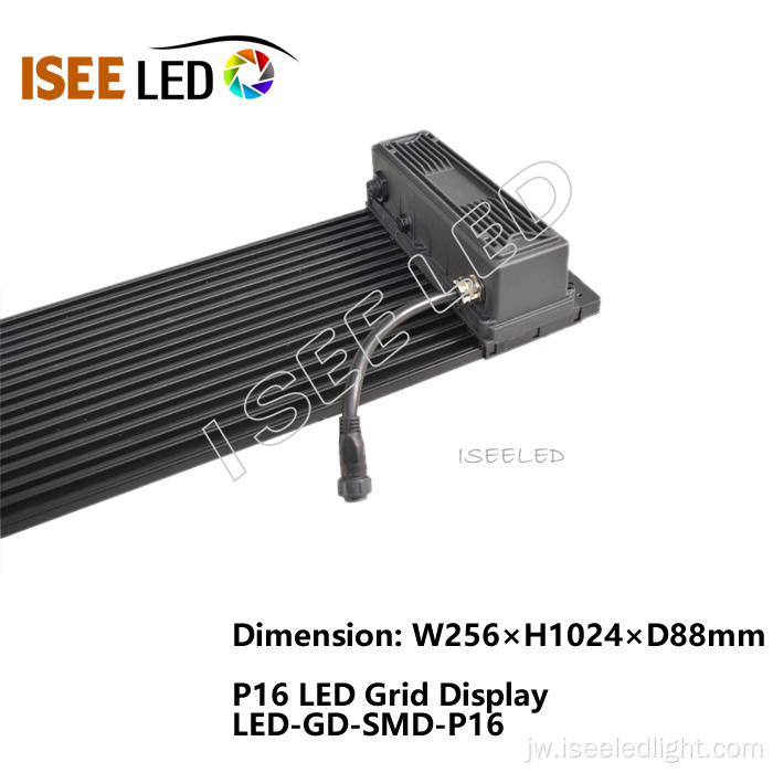 P16 ruangan LED Transparent LED Tampilan Grid