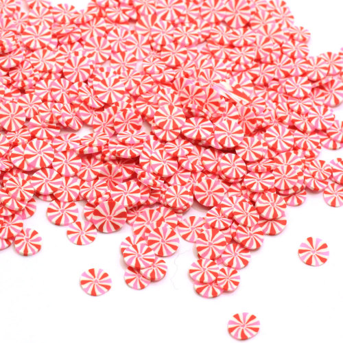 Wholesale 6mm Cute Candy Slices Polymer Caly Round Slice Sprinkles For Nail Art Decor Supplies Polymer Caly For Craft Making