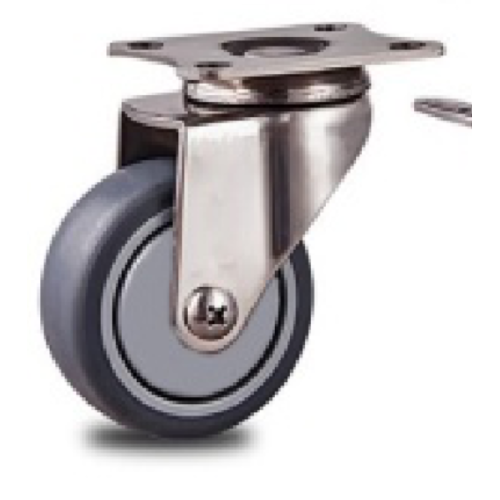 2` inch Stainless steel bracket nylon casters rigid without brakes