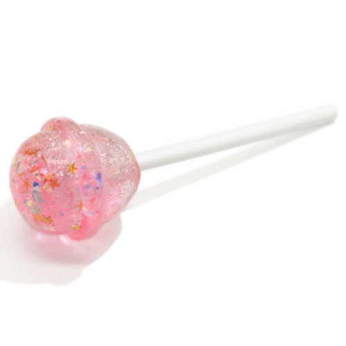 Gesimuleerde Lollipop Glitter 3D Modle Candy Resin Craft Food Miniaturen