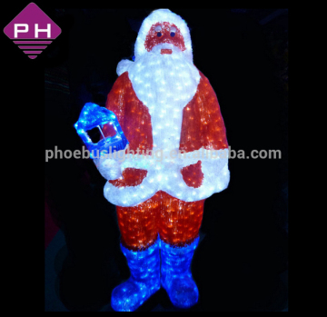 24V led lighted acrylic santa claus