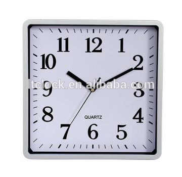 plastic square wall clock with different colors and dials