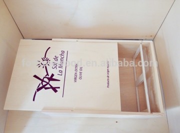 Packaging wine box with laser engraving