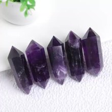 Wholesale Natural Amethyst Quartz Crystal Double Terminated Obelisk for Fengshui
