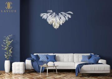 Colored unique art flower style glass chandelier