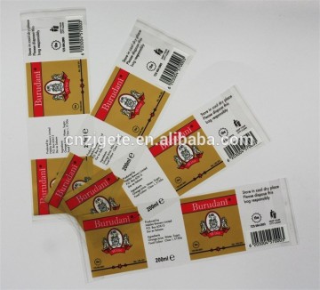 Pre-Cut Cheap Wine Labels / Adheasive Wine Labels