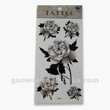 beautiful flower tattoo sticker