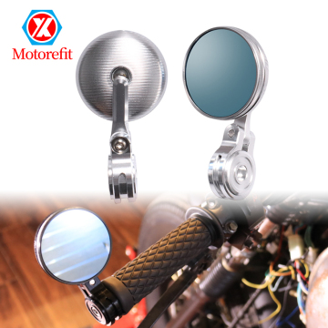 Luxury Super Fiber CNC Aluminum Motorcycle 22mm 7/8" End Bar Mirrors