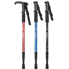 Outdoor Camping Hiking Walking Stick 3 Section Aluminum Alloy Trekking Pole