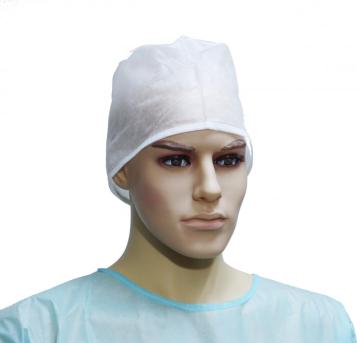 Disposable surgical bouffant cap mob clip cap