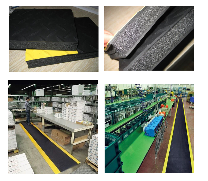 Hot Sale Diamond ESD Black Yellow Anti-Static ESD Anti-Fatigue Grounding Mat