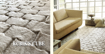 Faux Fur Rug Rubik's Cube