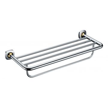 Double Towel Rail Holder Bath Shelf