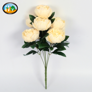Wholesale real touch high quality artificial peony flowers bush