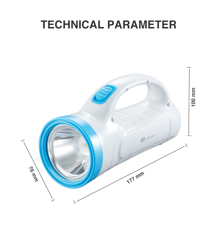 Portable LED Rechargeable Searchlight with Side Light-7023-detail-6 Portable LED Rechargeable Searchlight with Side Light-7023-detail-6