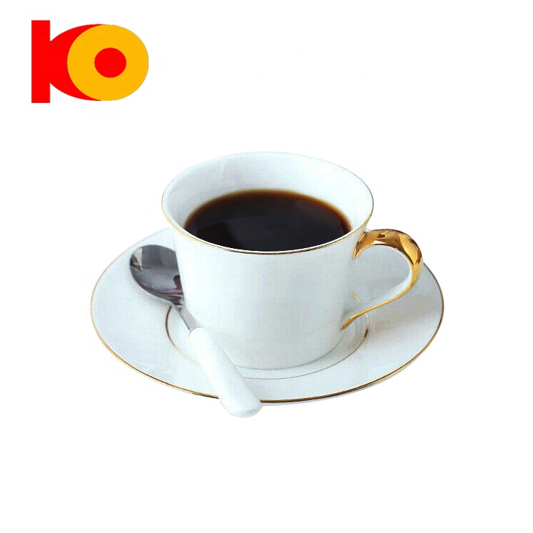 Nordic Ceramic Coffee Cup and Saucer Set Bone China Upscale Black Tea Cup