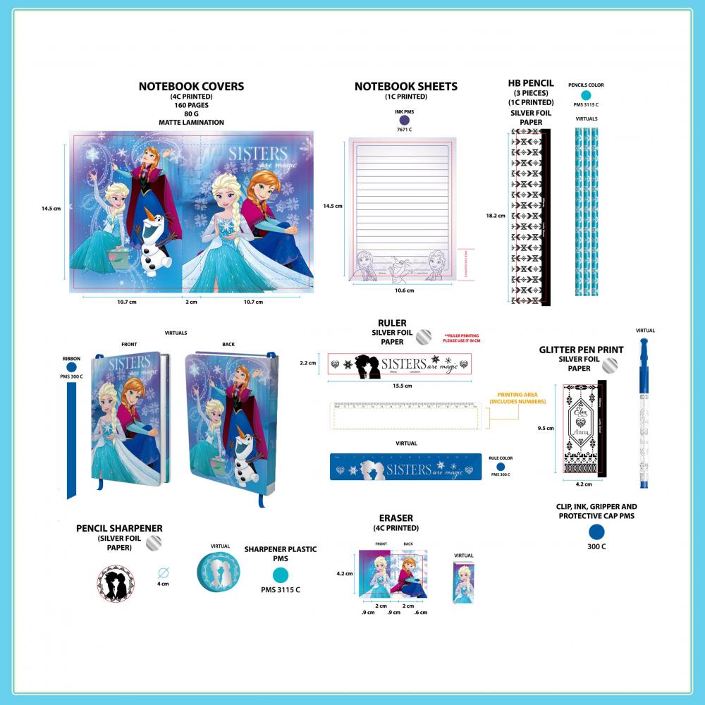 Disney Frozen Eight Pack Diary Set